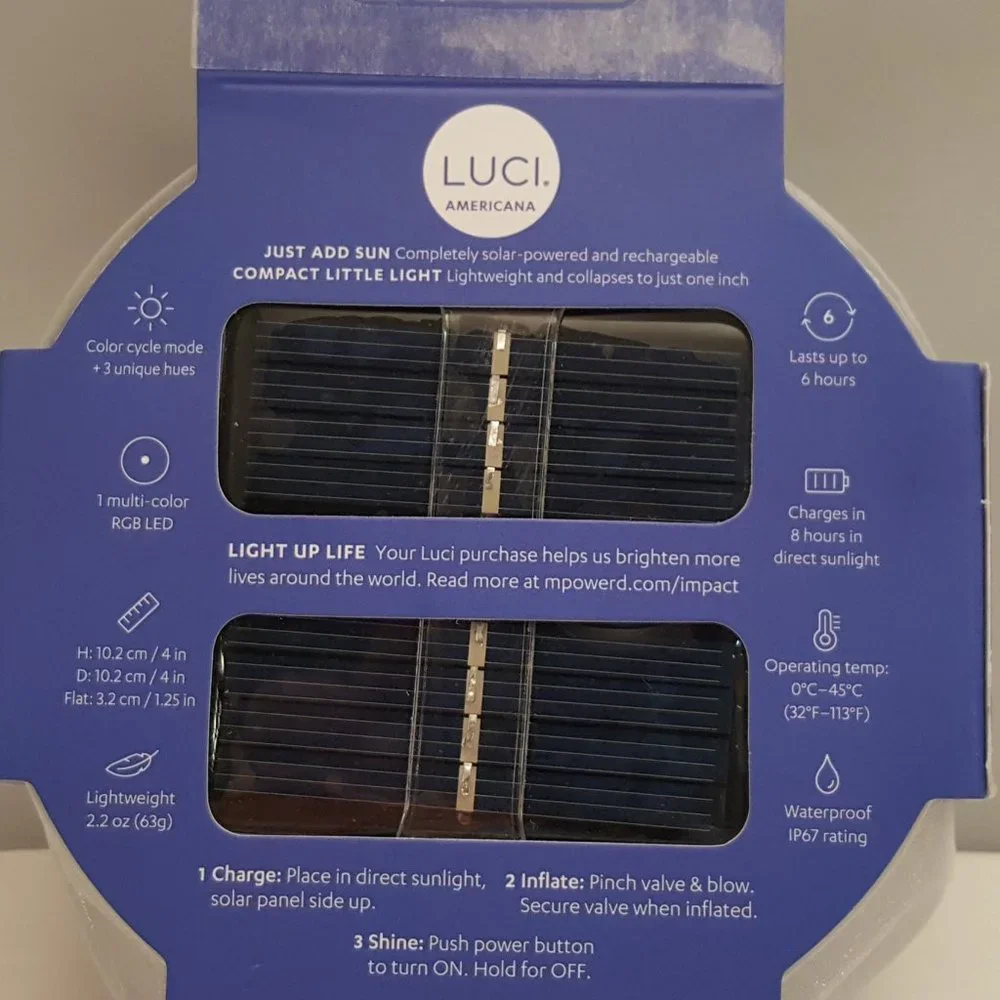 Luci AMERICANA Inflatable Color Changing Solar Light MPOWERD